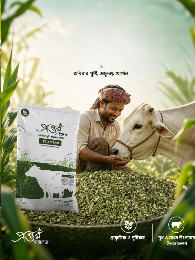 তাজা সবুজ সাইলেজ
